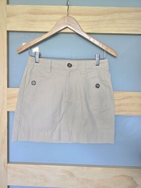 wild fable Beige Mini Skirt with Button Details